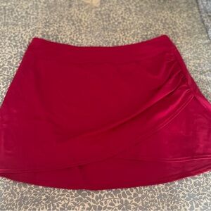 Chic Red Women's Swim Mini Skirt